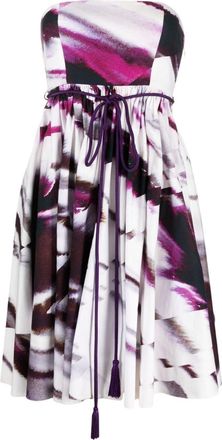 Gemy Maalouf off-shoulder flared midi dress - women - Elastane/Cotton - 38 - Purple