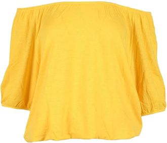 Scaglione Maglia - Dames - Blouses - Geel - XS - Linnen - Overhemden