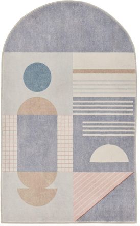 Gino Falcone Alfombra de baño mullida - gris multicolor 70x120 cm