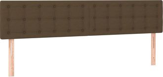vidaXL Cabeceros 2 Unidades De Tela Marr&oacute;n Oscuro 90x5x78/88 Cm Vidaxl
