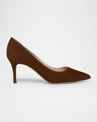 Gianvito Rossi Suede Stiletto Classic Pumps