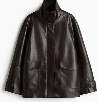 H&M Jacke mit Coating - Brown