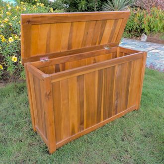 International Caravan Inc Royal Fiji Acacia Rectangular Storage Trunk