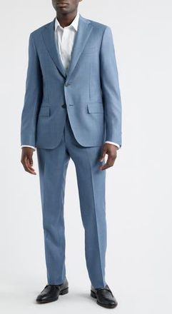 Samuelsohn Textured Light Blue Wool Suit at Nordstrom Rack, Size 50 Regular