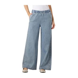 Notre-V Nv-Farida Wide Jeans - Dames - Jeans - Blauw - Maat: S