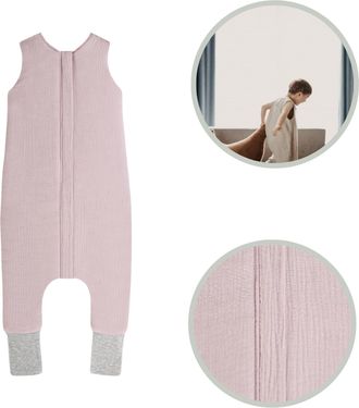 OEM Saco De Dormir De Muselina Con Pies, Talla M (3-5 A&ntilde;os), Color Rosa