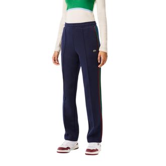 Lacoste Dames Zijstreep Regular Trainingsbroek (Marineblauw)