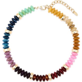Natasha Beaded Collar Necklace in Pink Multi at Nordstrom Rack