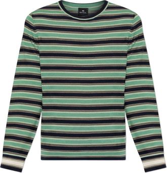 Paul Smith Wool Sweater - Heren - Ronde hals truien - Groen - M - Wol - Truien & Vesten