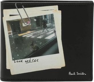 Paul Smith Billfold Portemonnee - Heren - Portefeuilles - Zwart - ONE Size - Leer - Accessoires