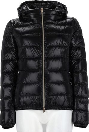 Herno Giada Quilted Black Hooded Polyamide Down Coat