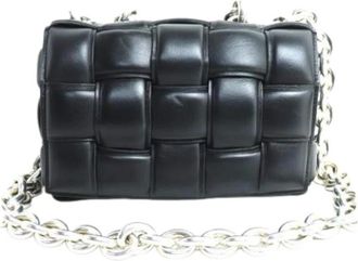 Bottega Veneta Pre-owned Cross Body Bags, female, Black, Size: ONE SIZE Pre-owned Leather Crossbody Bag