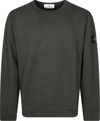 Stone Island Crewneck Sweatshirt - Heren - Sweatshirts - Grijs - S - Katoen - Hoodies & sweatvesten