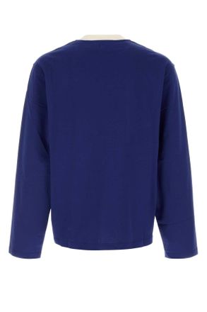 Ami Text-Print Cotton T-Shirt - Navy