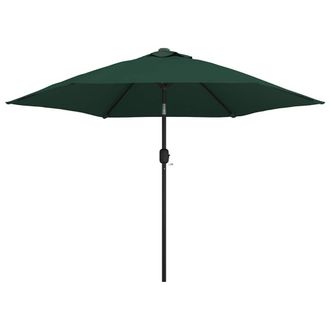 Berkfield Home LED Cantilever Umbrella 3 m Green