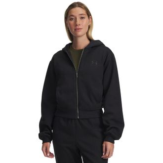 Under Armour Kapuzensweatjacke UNDER ARMOUR UA Icon Vida Flc FZ, Damen, Gr. XS, schwarz (schwarz,, schwarz), Obermaterial: 59% Baumwolle, 41% Polyester, Sweatjacke