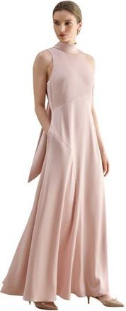 Hobbs London Marilyn Satin Maxi Dress in Blushpink at Nordstrom, Size 14