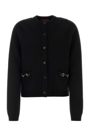 Gucci Black Wool Blend Cardigan