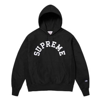 SUPREME Champion Hooded Sweatshirt Black SS25SW57-BLACK