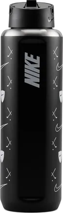 Nike Recharge Stainless-Steel Straw Bottle (32oz) in Black | N1013814-091
