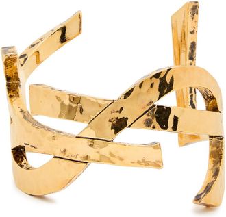Saint Laurent Cassandre Logo Cuff - Gold - M