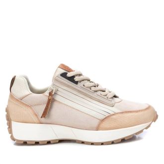 Xti Womens Casual Leather Sneakers In Ice