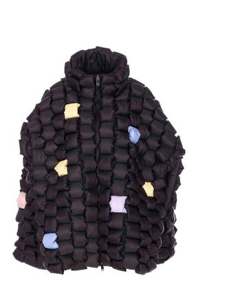 RAXXY Black Down Jacket With Frontal Zip Closure