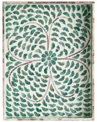 A&B Home Rectangular Capiz Tray With Handles