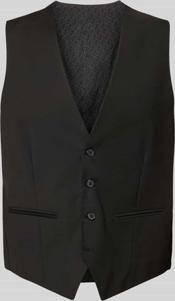 Daniel Hechter Weste mit V-Ausschnitt und Leistentaschen in Black, Gr&ouml;&szlig;e 48