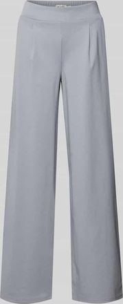 Ichi Wide Fit Stoffhose mit Viskose-Anteil Modell Kate in Hellgrau, Gr&ouml;&szlig;e XXL