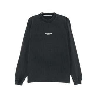 Alexander Wang Alexander Wang, Sweatshirts, female, Black, Size: S Logo-Print High Neck Sweater
