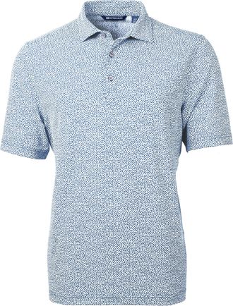 Cutter & Buck Virtue Eco Pique Botanical Print Recycled Mens Polo Shirt