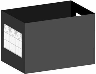 Regalos Miguel Regalos Miguel - Packs Laterales Carpas Plegables - Pack 4 Laterales Para Carpas 3x2 Master 2l1v1p - Negro