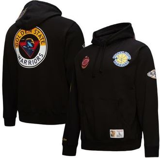 Mitchell & Ness Mens Mitchell & Ness Black Golden State Warriors Hardwood Classics Blackout Collection Pullover Hoodie at Nordstrom, Size Xxx-Large