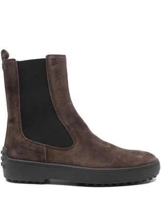 Tod's Winter Gommino Suede Ankle Boots Shoes