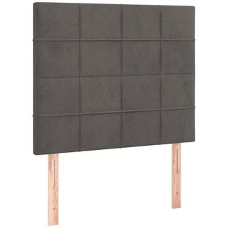 vidaXL Cabecero Con Luces Led Terciopelo Gris Oscuro 100x5x118/128 Cm Vidaxl