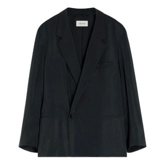 Christophe Lemaire Jassen, Heren, Zwart, S, Leer, Soft DB Jacket