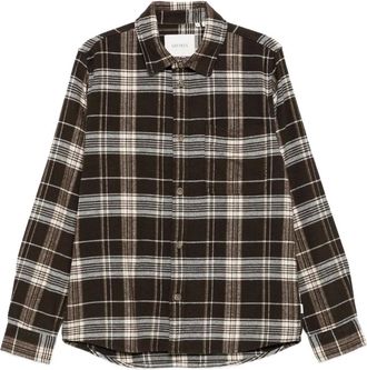 Les Deux Camicia Lennon a quadri - Marrone