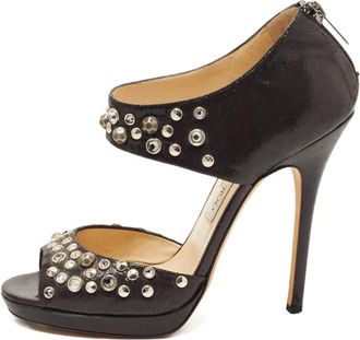 Jimmy Choo London Sandali con borchie 125mm - Nero