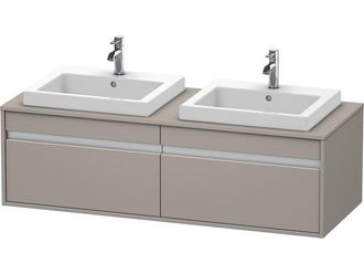 Duravit Duravit Ketho Mueble De Pared 6797, 2 Extra&iacute;bles, 1400mm, Para 2 Lavabos Empotrados, A Ambos Lados, Color (frente/cuerpo): Terra Mate - Kt6797b1414
