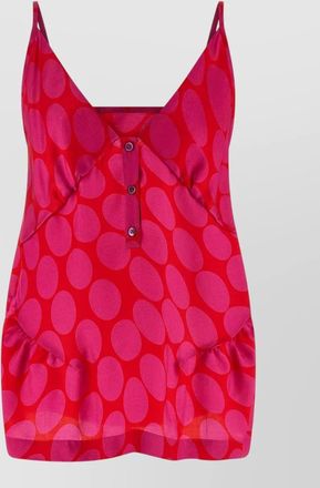 Dries Van Noten caliya top ruffle detail sleeveless straps neckline