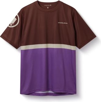 Endura Singletrack Core T-Shirt II Velotrikot f&uuml;r Herren | braun/lila