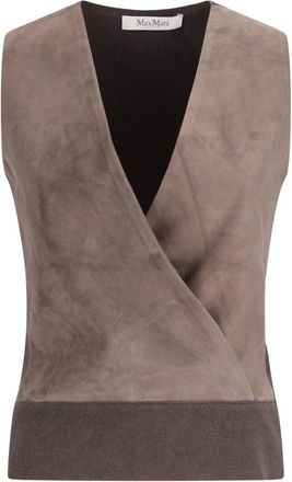Max Mara Chaleco de punto Potenza - Tops - Mujer - Marr&oacute;n - S