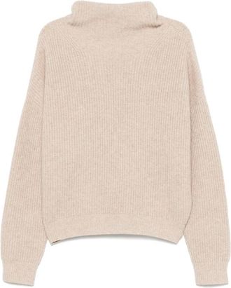 Isabel Marant Ecru Drop Shoulder Sweater - Dames - Coltruien - Beige - M - Truien & Vesten