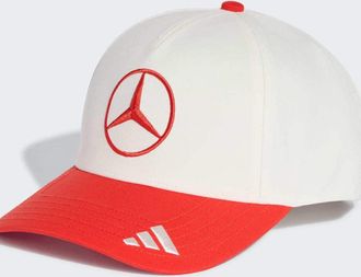 adidas Mercedes - amg petronas formula 1 team cappellino da pilota madrid in bianco sporco / rosso