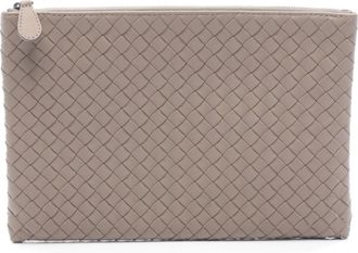 Bottega Veneta Beige Leather Clutch Bag (Pre-Owned)