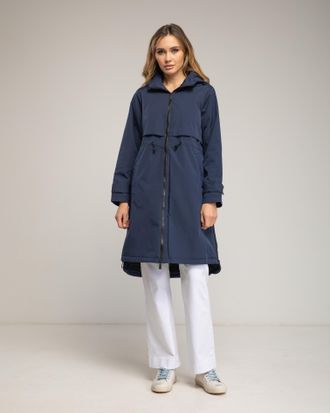 Tantra Lange trenchcoat met capuchon, ritssluiting, ritsdetails aan de zijkanten en een verstelbare taille