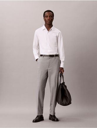 Calvin Klein Mens Slim Plaid 4-Pocket Pants - Grey - 29W x 30L