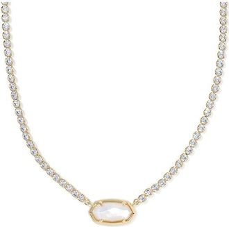 Kendra Scott Elisa Tennis Womens Necklace Womens Necklace Gold Ivory Mother Of Pearl, Brass/Gold-Plated
