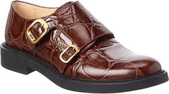 Tod's TodS Croc-Embossed Leather Loafer